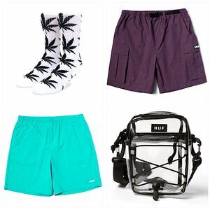 HUF Worldwide Shorts Sock Bag Bundle Set